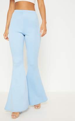 PrettyLittleThing Cream Scuba Extreme Flare Trouser