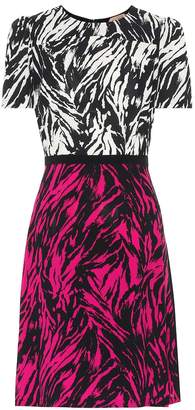 N°21 Zebra-print silk-blend minidress