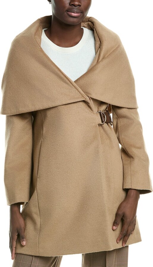 Via Spiga Wool-Blend Hooded Coat