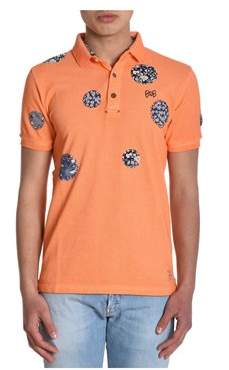 BOB Strollers Men's Orange Cotton Polo Shirt.