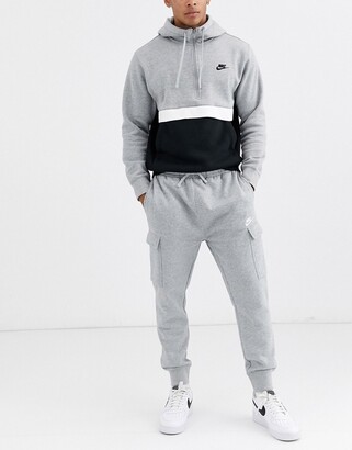 Nike Club cuffed cargo joggers in grey - ShopStyle Trousers