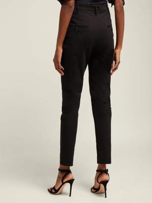 Isabel Marant Naylor High-rise Cotton-blend Trousers - Womens - Black