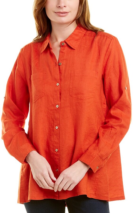 Tab Sleeve Button Front Shirt | Shop the world's largest 