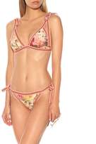 Thumbnail for your product : Zimmermann Honour floral bikini top