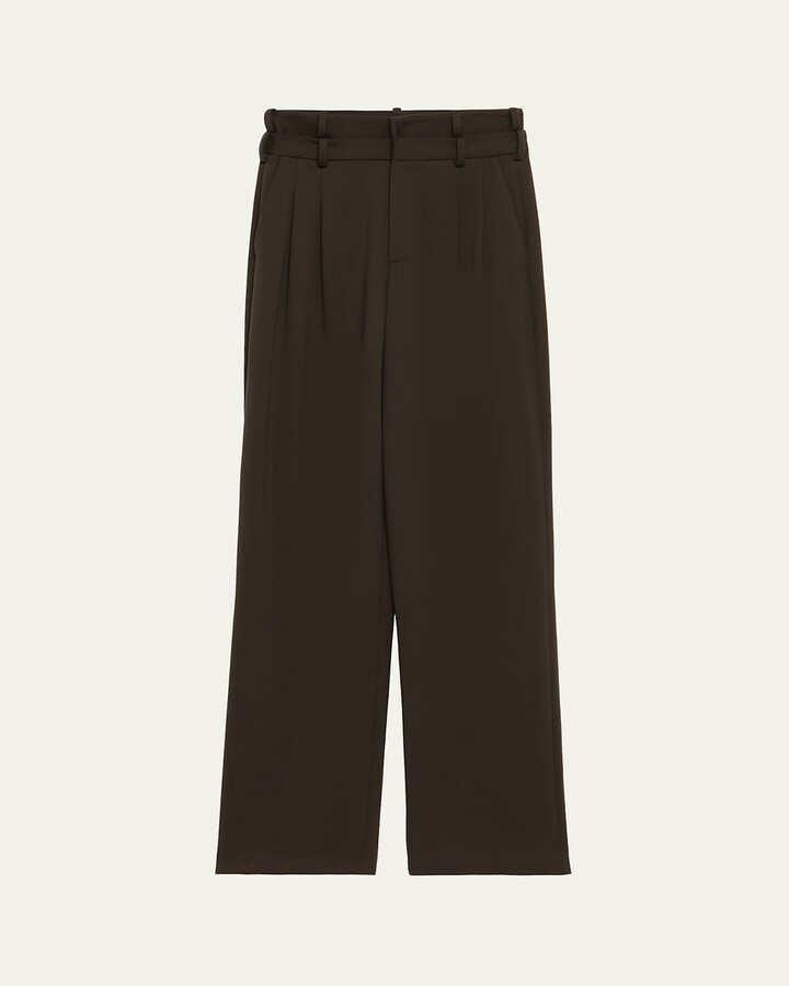 Monse Tailored Double-Waistband Straight-Leg Trousers