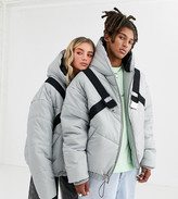 Thumbnail for your product : Collusion Unisex harness detail puffer jacket in grey