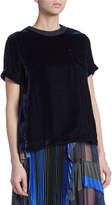 Thumbnail for your product : Sacai Velvet-Front Blanket-Print Tee