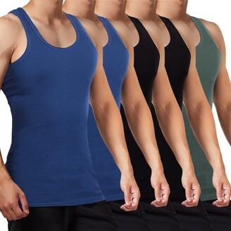 mens fitted vest tops