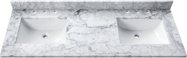 Avanity 61" Double Bathroom Vanity Top in Marble with Sink