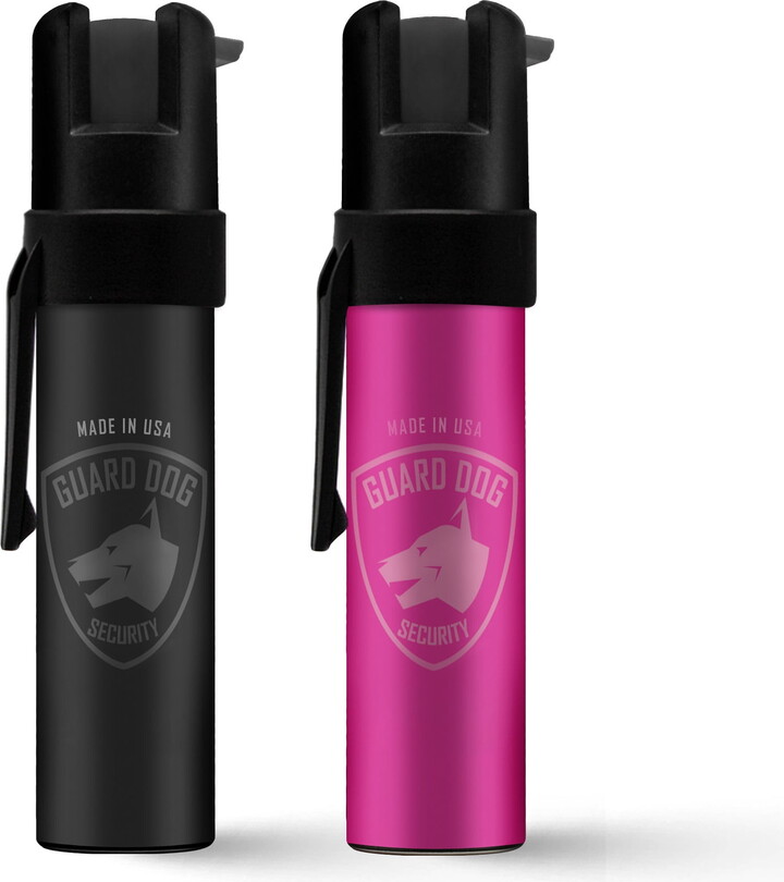 Guard Dog Security Guard Dog Police Edition Pepper Spray 2 Pack Black & Pink