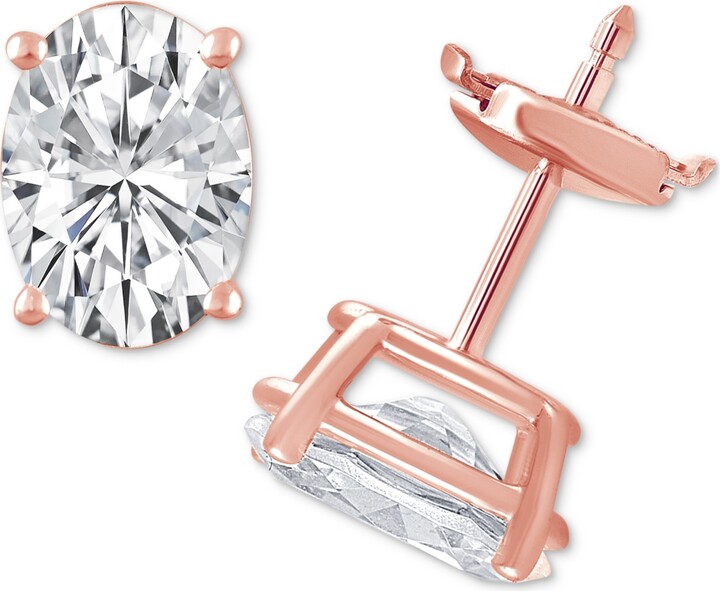 Badgley Mischka Certified Lab Grown Diamond Oval Stud Earrings (3 ct. t.w.) in 14k Gold