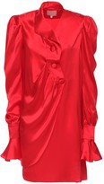 Thumbnail for your product : LIYA Draped Silk Satin Mini Dress