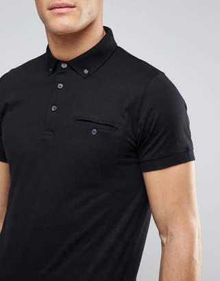 French Connection Concealed Polo Shirt