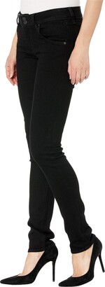 Hudson Collin Mid-Rise Skinny in Black (Black) Women's Jeans