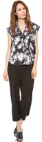 Thumbnail for your product : Rebecca Taylor Ghost Flower V Neck Top