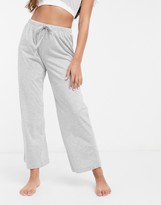 Thumbnail for your product : ASOS Petite DESIGN Petite mix & match straight leg jersey pyjama trouser in grey marl