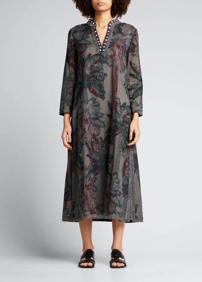 Emporio Sirenuse Giada NilePrint Cotton Voile Caftan ShopStyle Lingerie