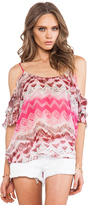 Thumbnail for your product : LAmade Cold Shoulder Ruffled Top