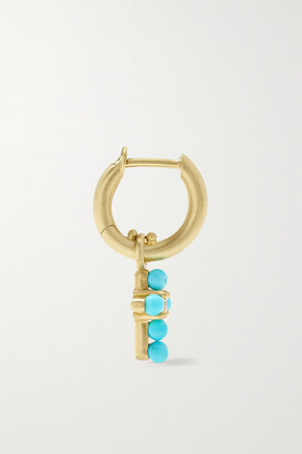 Irene Neuwirth Immaculate 18-karat Gold, Turquoise And Diamond Hoop Earrings - One size