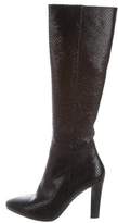 Thumbnail for your product : Saint Laurent Embossed Leather Knee-High Boots