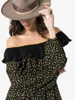 Thumbnail for your product : By Ti Mo Bardot ruffled trim dress