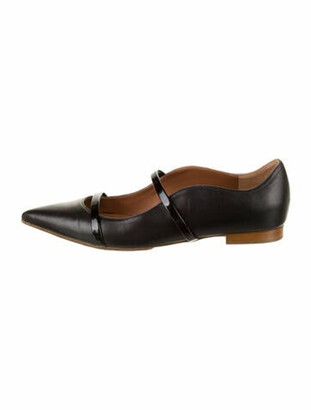 Malone Souliers Leather Mary Jane Flats Black