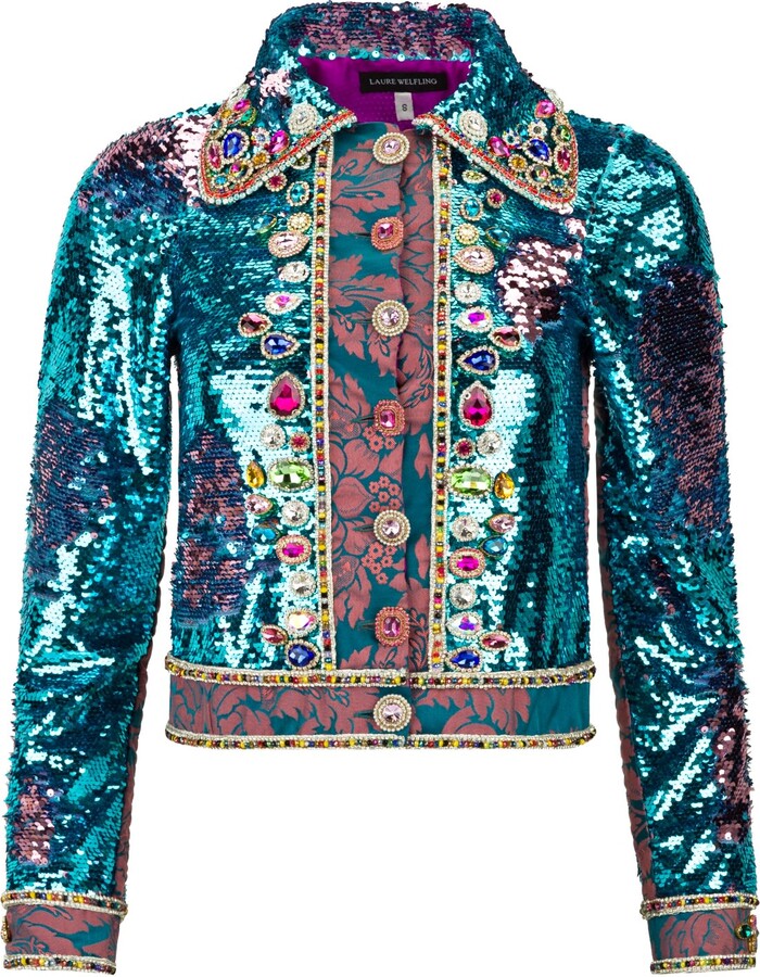 Boutique Kaotique Blue Sequin Vest ShopStyle