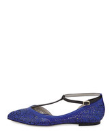 Thumbnail for your product : Jason Wu Laser-Cut Ankle-Strap Flat, Blue