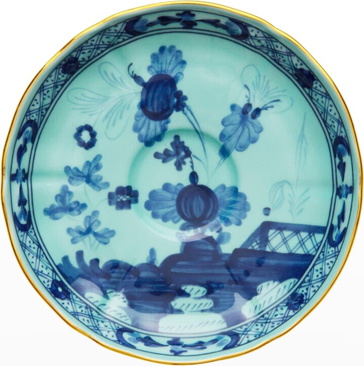 GINORI 1735 Oriente Itailano Iris Gold Tea Saucer