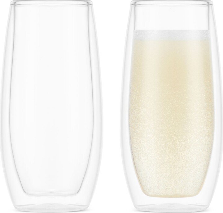 Bodum Skal Double-Walled Champagne Glasses, Set of 2