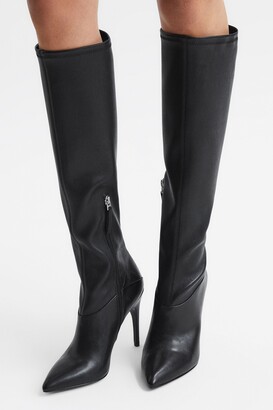 Reiss Knee High Leather Boots
