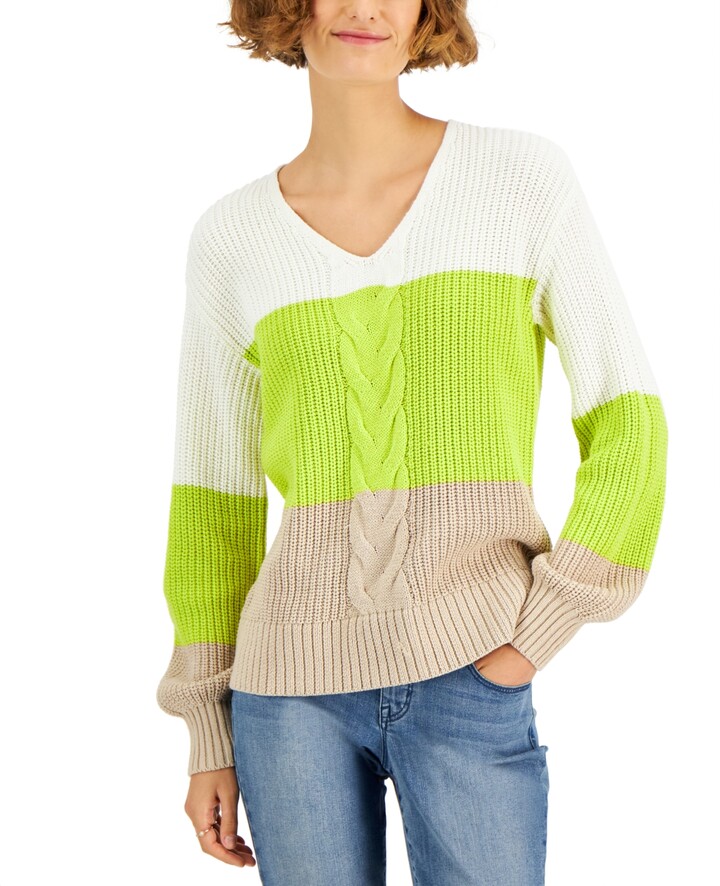 petite green sweater