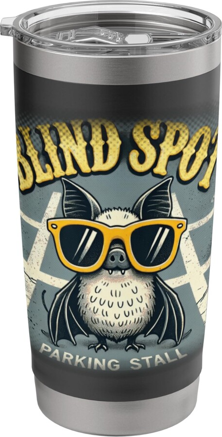 Blind Bat Parking Spot Humor Pun Blind Bat Parking Spot Shades Funny Pun Art Stainless Steel Insulated Tumbler