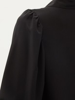 Thumbnail for your product : Stella McCartney Reese Cropped-sleeve Silk-crepe Shirt - Black