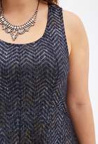 Thumbnail for your product : Forever 21 Plus Size Metallic Chevron-Patterned Dress