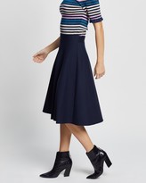 Thumbnail for your product : Review Women's Midi Skirts - Taylor Skater Ponte Skirt - Size One Size, 16 at The Iconic