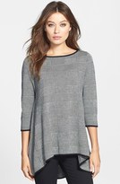 Thumbnail for your product : Classiques Entier Patchwork Pattern Wool & Cashmere Cape Back Sweater