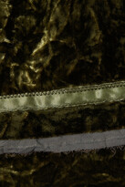 Thumbnail for your product : R 13 Satin-trimmed crushed-velvet slip dress