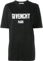 Thumbnail for your product : Givenchy distressed logo print t-shirt