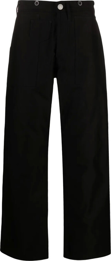 x Levis logo-patch wide-leg jeans