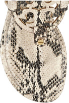 Thumbnail for your product : Tory Burch Miller snake-effect leather sandals