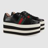 Thumbnail for your product : Gucci Leather platform sneaker