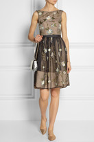 Thumbnail for your product : Hampton Sun Needle & Thread Foliage embellished silk-chiffon dress