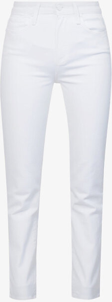 Womens Crisp White Cindy Slim-Fit Mid-Rise Stretch-Cotton Jeans 26