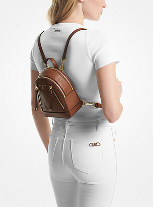 Michael Kors Elliot Extra Small Convertible Gold Zip Messenger Backpack