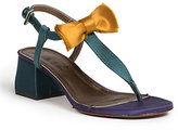 Thumbnail for your product : Lanvin Satin Bow T-Strap Sandals