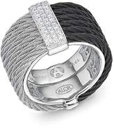 Thumbnail for your product : Alor Two Tone Cable Ring with Diamonds