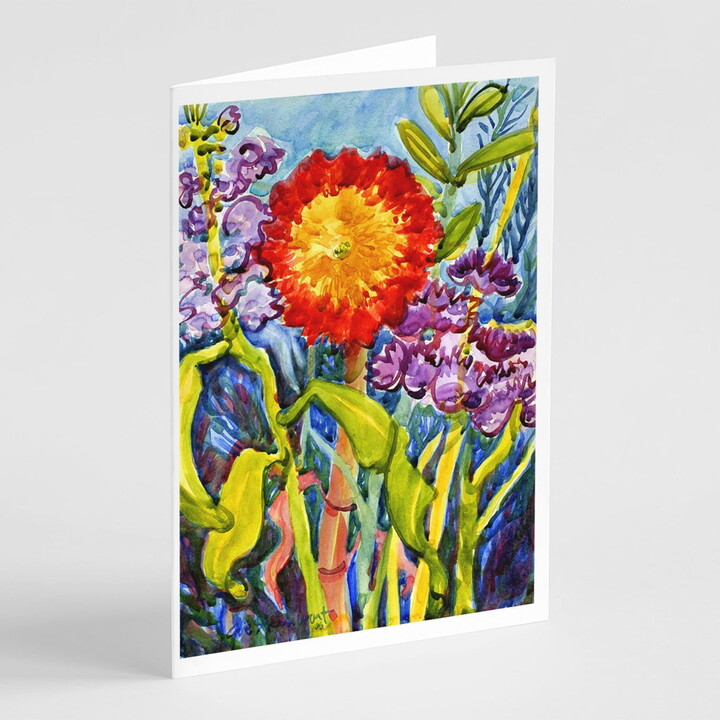 Caroline's Treasures Flower Sunflower Greeting Cards with Envelopes, 5" x 7" (8 Count)