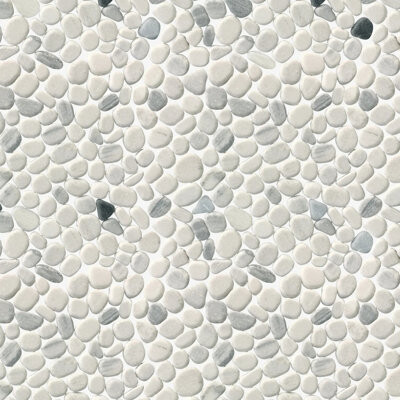 Tile & Top Chinese Zebra Flat Pebble 12-In X 12-In Marble Mosaic Floor And Wall Tile(1-Sq. Ft/ Piece)