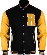 Thumbnail for your product : Fashion_First Mens Varsity College Jacket - Bomber Baseball Jacket - American Style Letterman Wool + Faux Leather Jacket For Men